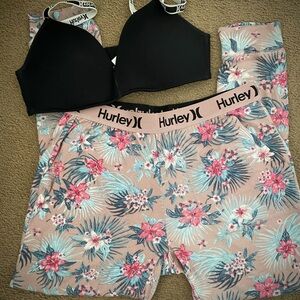 Women’s Hurley Intimates Bundle Bra 36B & Pajama Pants Sz Medium Lot Name Brand